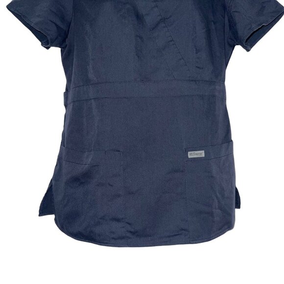 Greys Anatomy by Barco Gray Womens M Scrub Top Shirt Style 4153 Pockets Solid - Picture 3 of 8